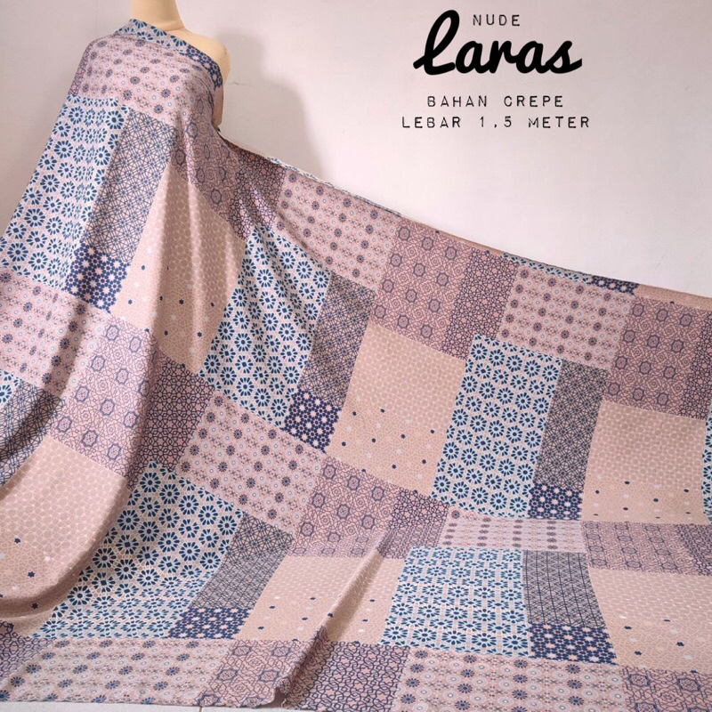 Kain Bahan prada crepe Motif Laras
