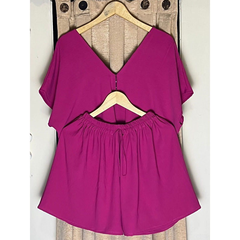 SET PENDEK V NEX AIRFLOW MUAT mulai dari bb 30-90 kg muat-V nex fuksia