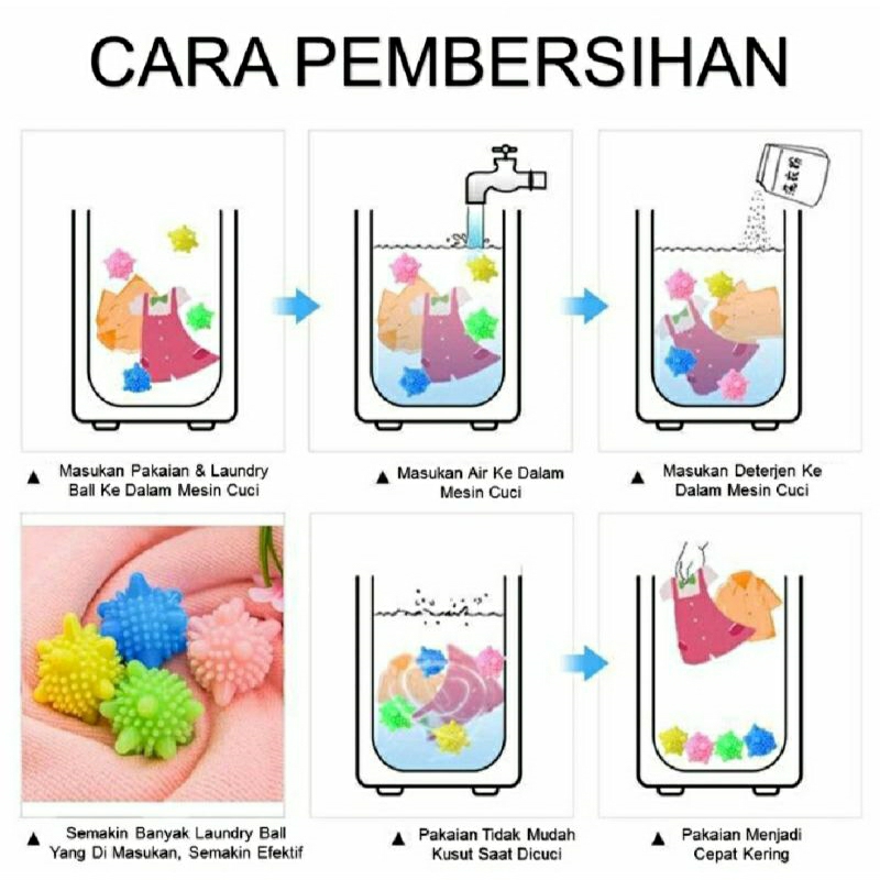 Bola Pembersih Pakaian Alat Pembersih Baju Pencuci Pakaian Anti Kusut Washing Laundry Ball Silicon