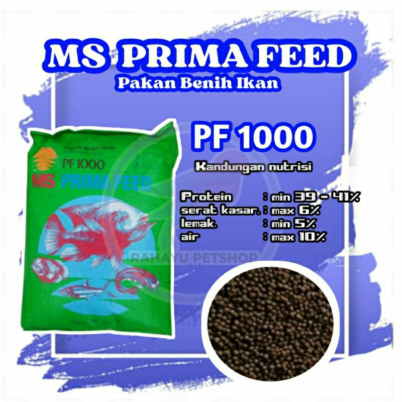 PF 1000 PELET BENIH IKAN  1KG