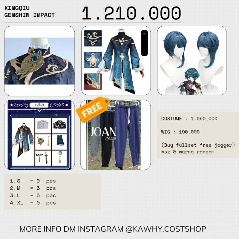 XINGQIU COSTUME COSPLAY-GENSHIN IMPACT