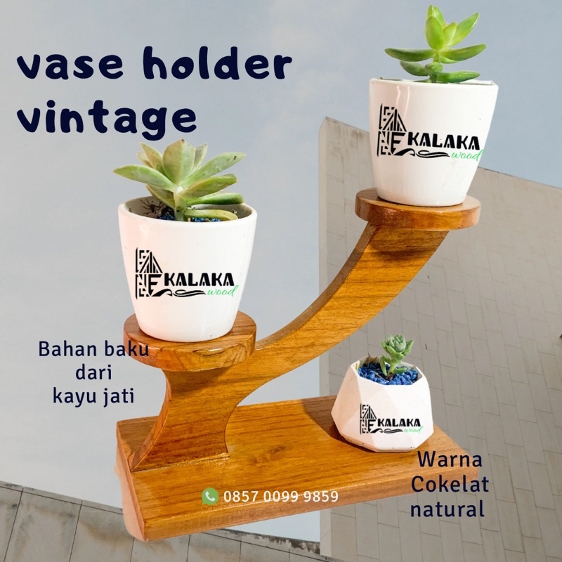 vase holder vintage | rak bunga sukulen / kaktus mini