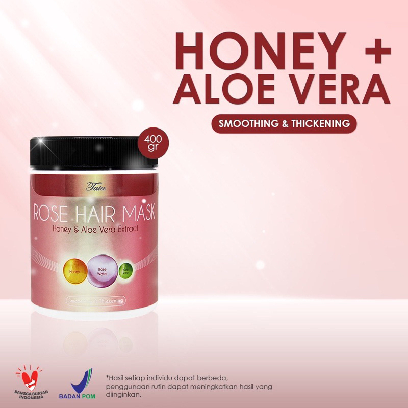 BPOM] Tata ROSE HAIR MASK Rose 400gr untuk Menebalkan Rambut Terlaris