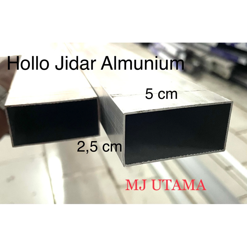 Hollo 1 inch x 2 inch hollo jidar almunium