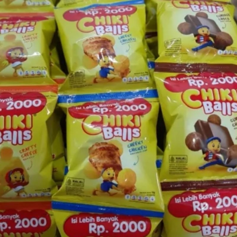 TERLARIS BIJIAN CHIKI BALLS RASA COKLAT/KEJU/AYAM KEMASAN 16 GR CIKIBAL