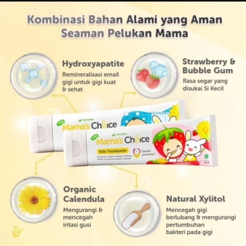 Mama's Choice Toothpaste Baby&amp;Kids-Pasta Gigi Bayi&amp;Anak ecp mei 2025