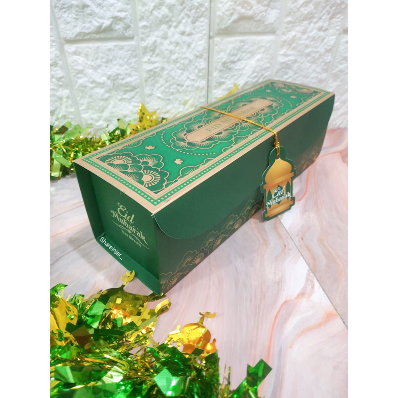 

Kotak Box Eid Mubarak Dus Packaging Hampers Kue Bolu Gulung Lebaran Idul Fitri