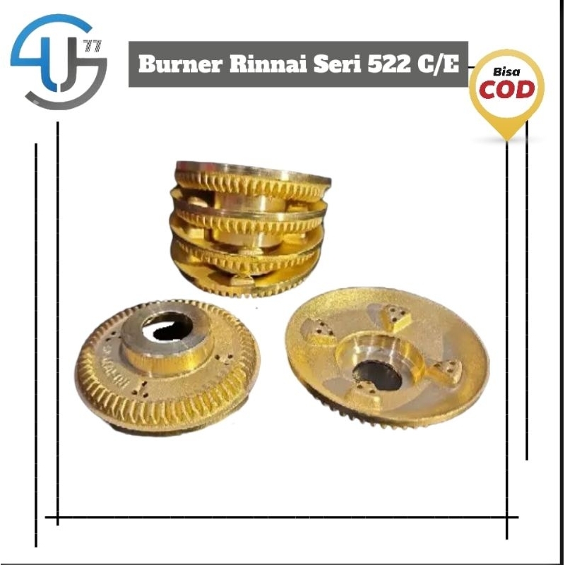 US306 Burner Kompor Rinnai kecil Seri 522 C/E kualitas Bahan Tebal Ori By Toko Haji Usman