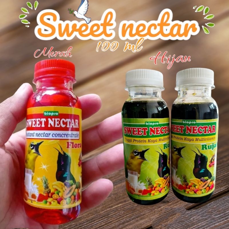 nectar colibri nektar pakan Kolibri 100 ml rujak Nektar merah hijau