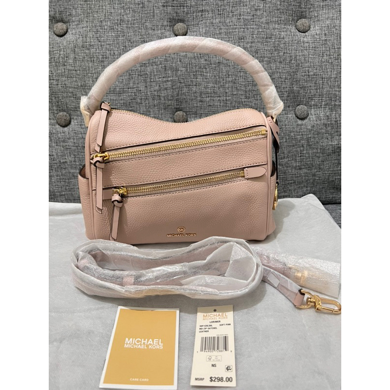 [NEW] Michael Kors MK Lorimer Medium Soft Pink Authentic