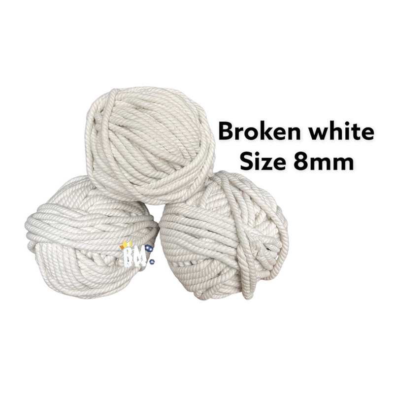 Tali katun BROKEN WHITE 8mm-10mm 1kg