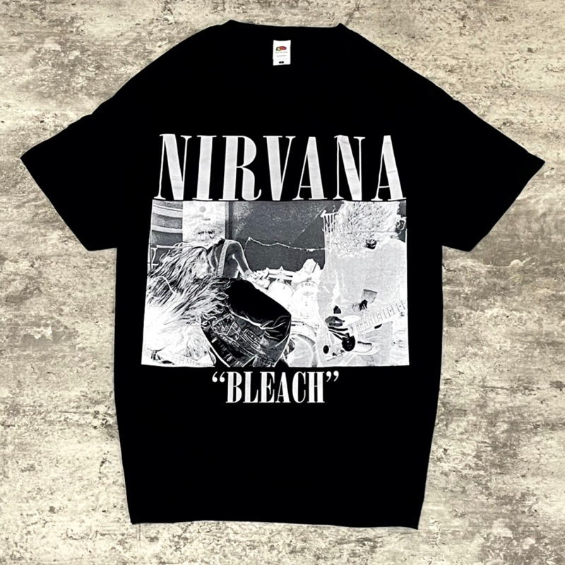 noov music merch Nirvana - Bleach Tshirt - Black | Baju Band Original Kaos Pria