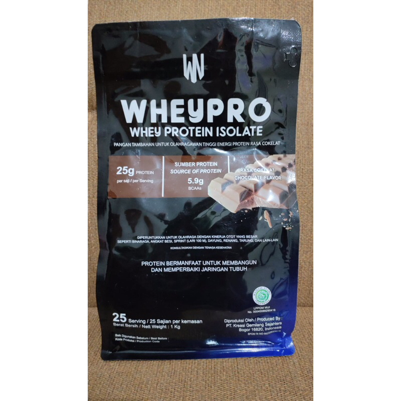 WN WHEYPRO BANANA Susu Whey Protein Isolate 1 kg Susu Protein Fitness Diet