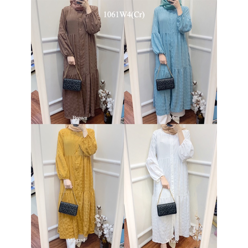 gamis Midi Crinkle textured