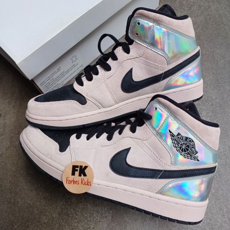 Air Jordan 1 Mid Dirty Powder Iridescent (W) || dusty pink dutch green canyon rust