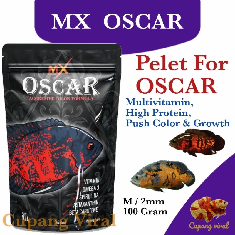 MX - OSCAR Pelet Premium High Protein Multivitamin Push Color 100 Gram