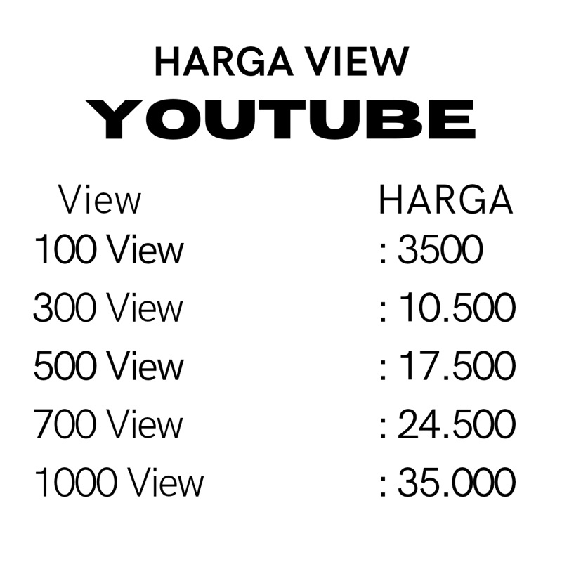 1000 VIEW YT REAL TERMURAH TRAFIK FITUR