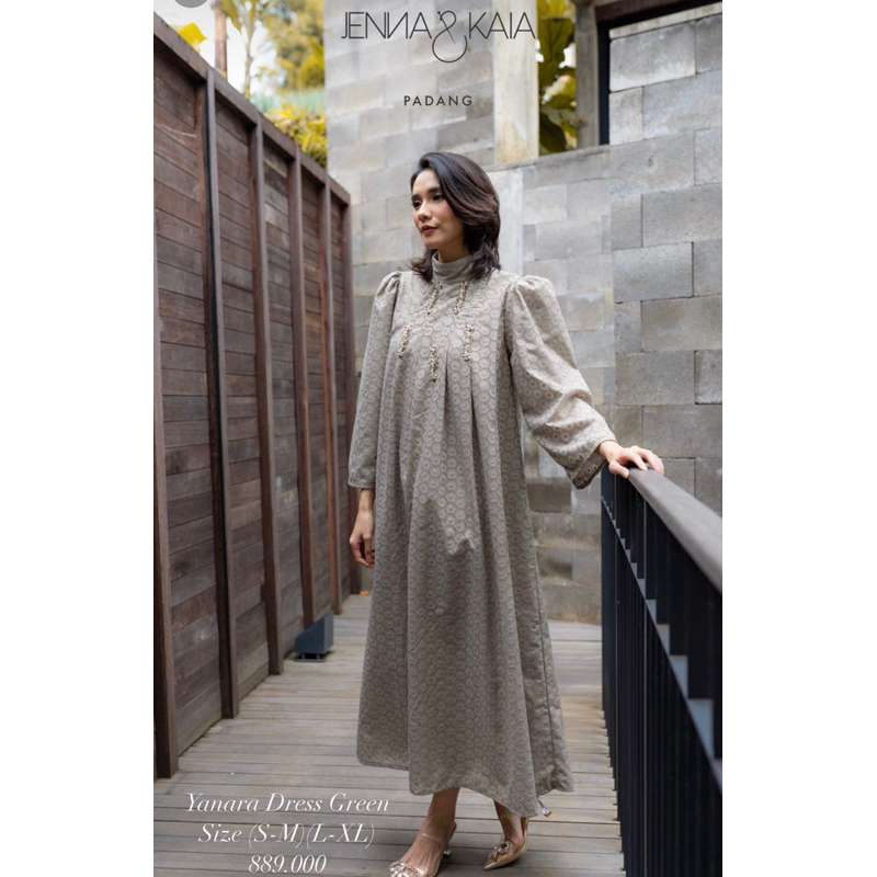 Yanara Dress Green - Jenna & Kaia Raya Collection