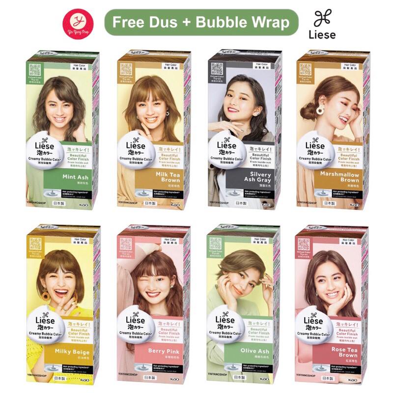 Liese Creamy Bubble Hair Color Foam Cat / Pewarna Rambut Permanent Malaysia