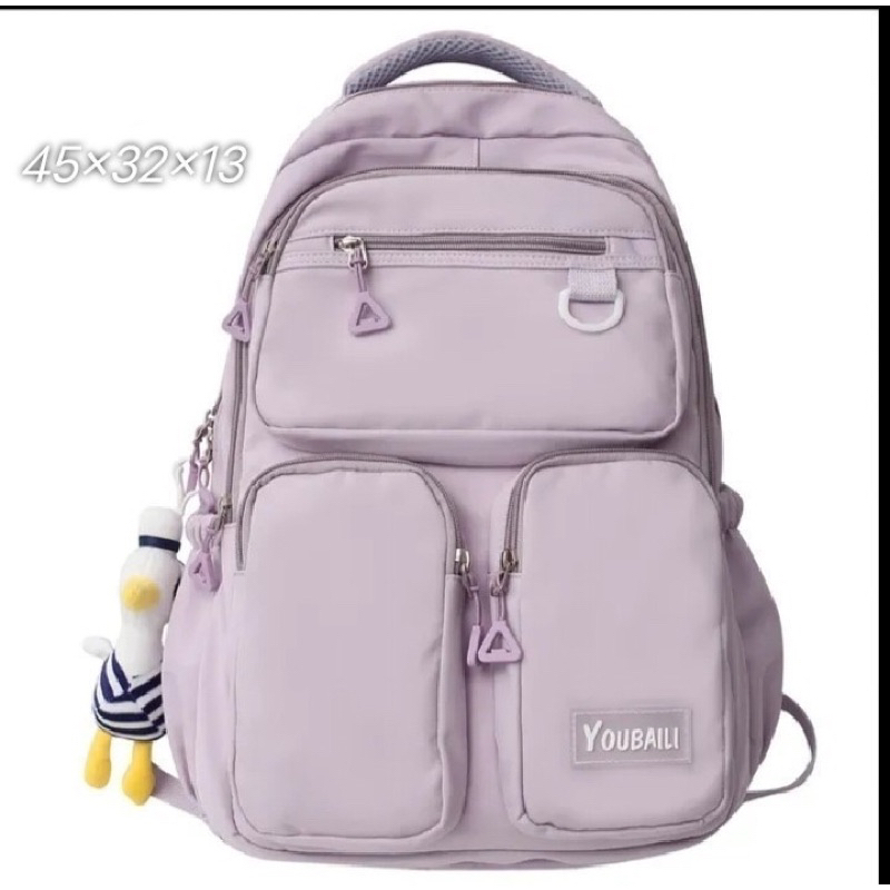 Youbaili tas ransel anak tas sekolah anak perempuan tas ransel laptop tas polos backpack wanita korea simple