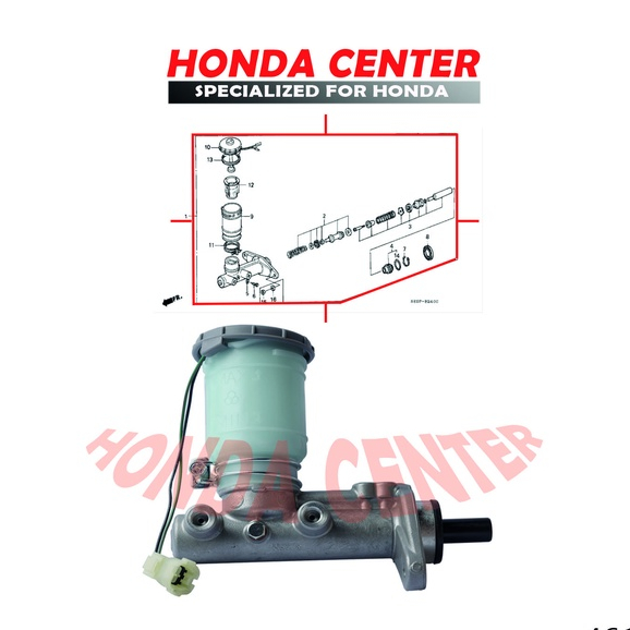 master sentral central rem brake master BM assy accord prestige 1986 1987 1988 1989 46100-SE0