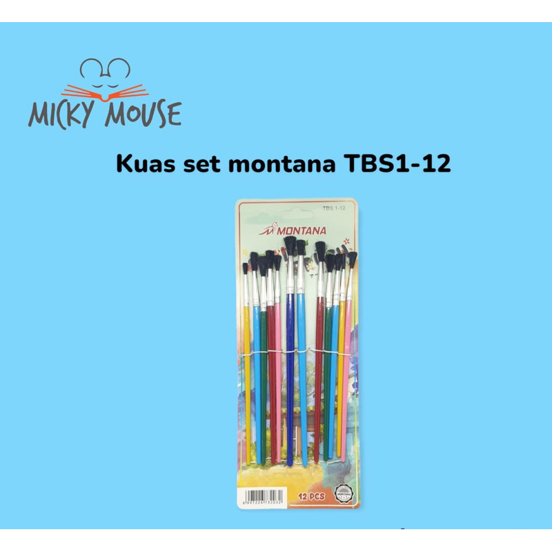 

(12pcs) kuas set montana no 1-12 / kuas set / kuas cat air