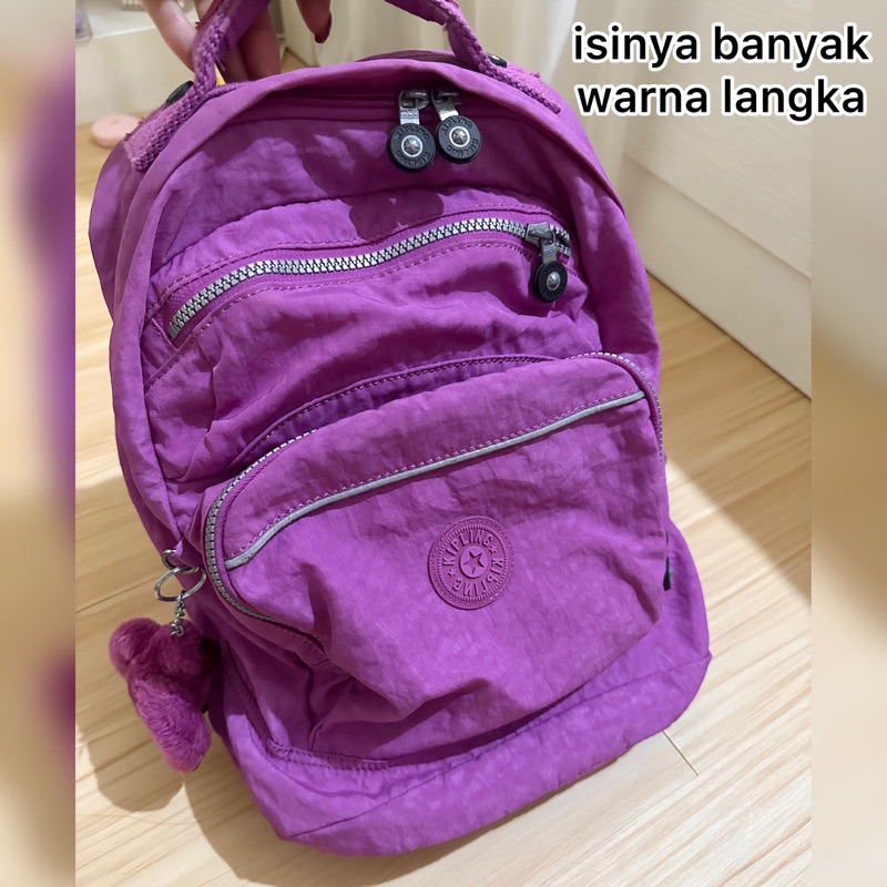 1jt++ Kipling ransel ungu original preloved (backpack)
