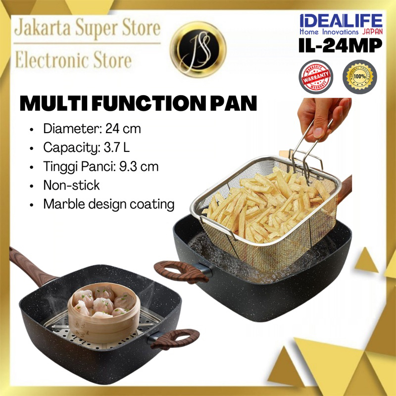 IDEALIFE-MULTI FUNCTION PAN COOKWARE IL-24MP