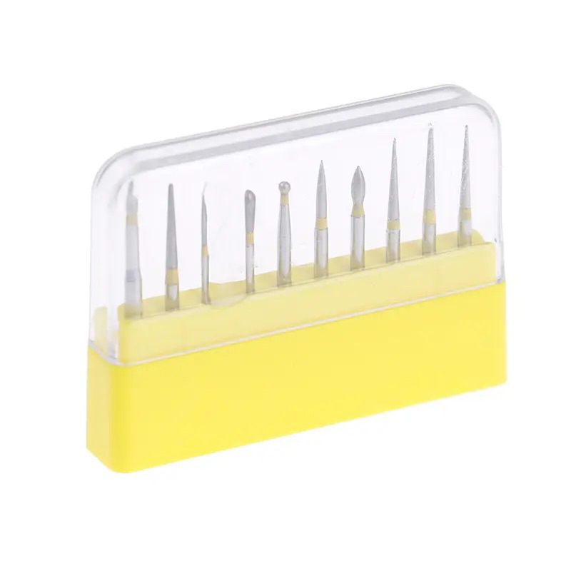 Dental fine finishing bur yellow polishing kit bur gigi poles kuning high speed set poles highspeed