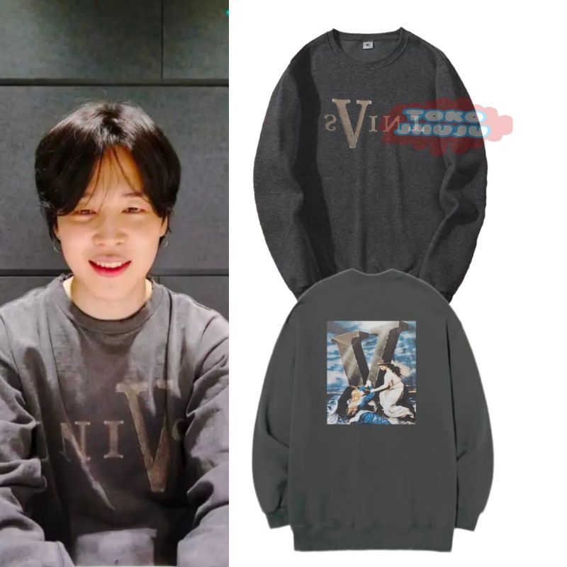 Sweater Jimim Bangtan sVint Sablon Depan Belakang