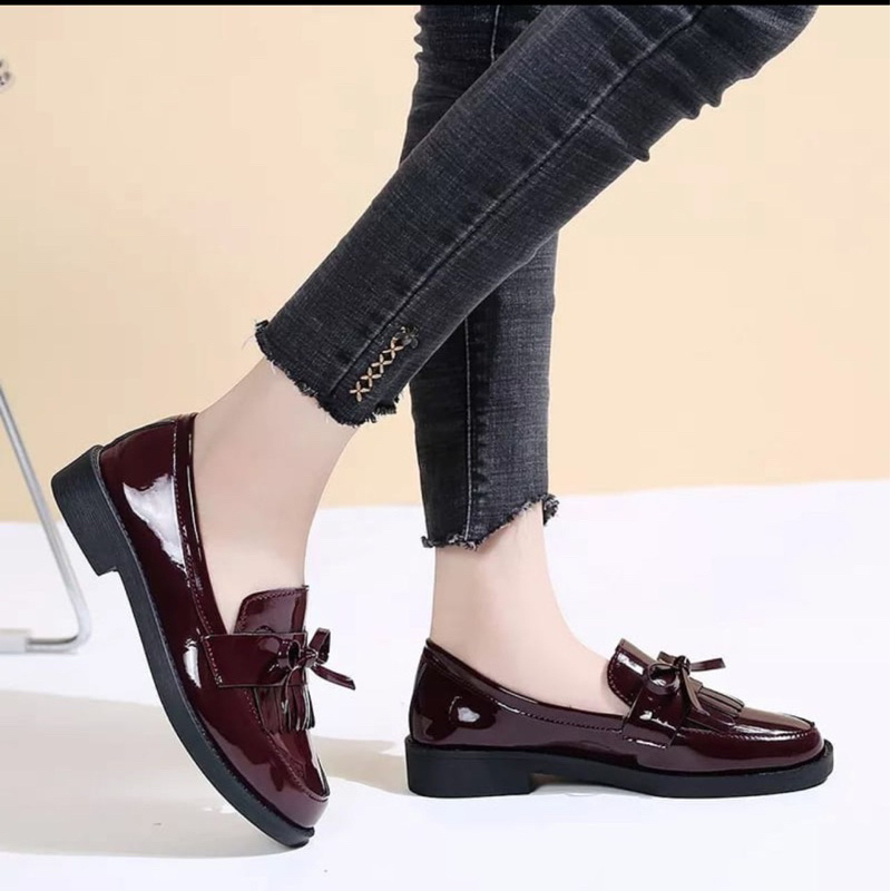 sepatu laofer wanita docmart la08 BS couple sm anak