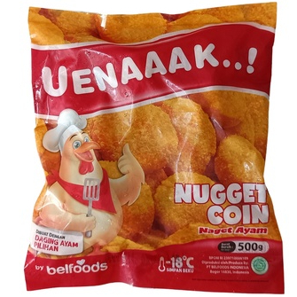 

Belfoods Uenak Small Chicken Nugget Coin 500 gr [FRZ]