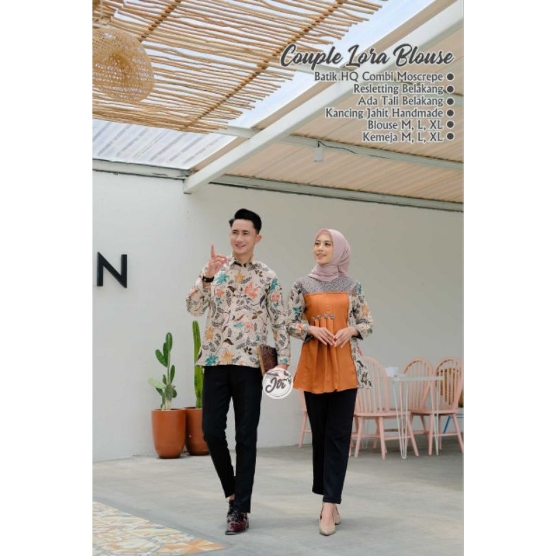 Maura Couple - Sania Ruffle Batik Couple Ori Ndoro Jowi Garansi Termurah Shopee - BATIK MODERN SOLO