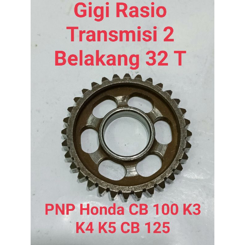 Gigi Rasio 2 CB 100 K3 K4 K5 CB 125 Original Mata 32 T PNP Honda CB100 CB125 Gir Ger Gear Rasio 2 Ra