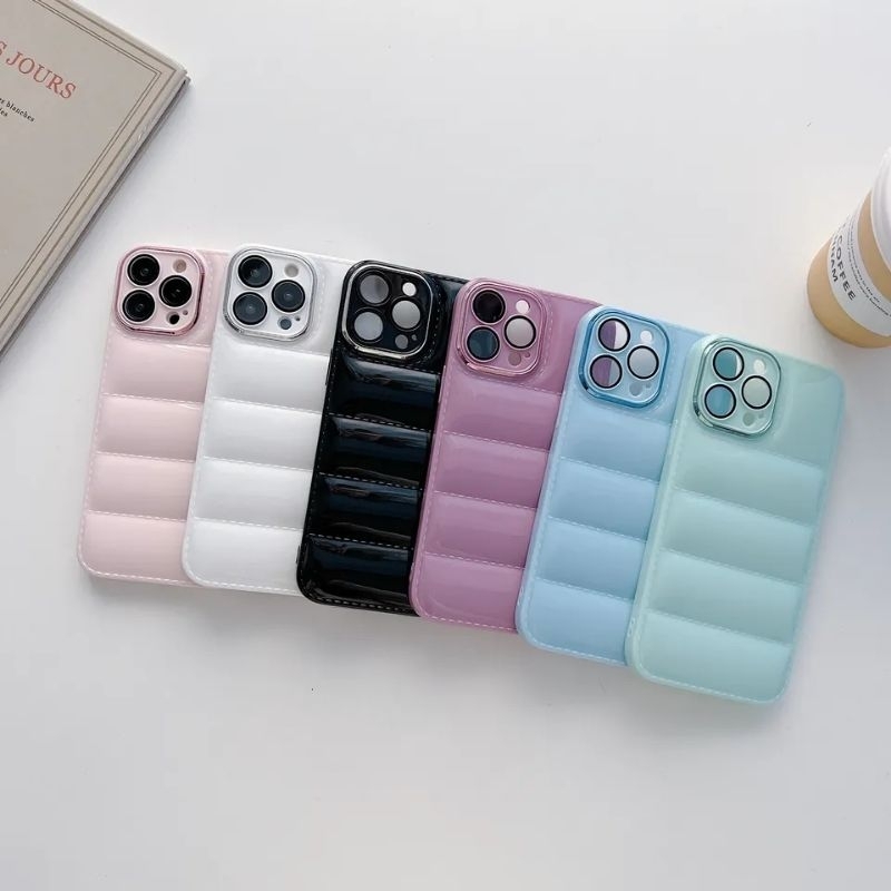 Case puff bantalan 3D Korean with lensa protector Iphone 11 11 Pro 11 Pro Max