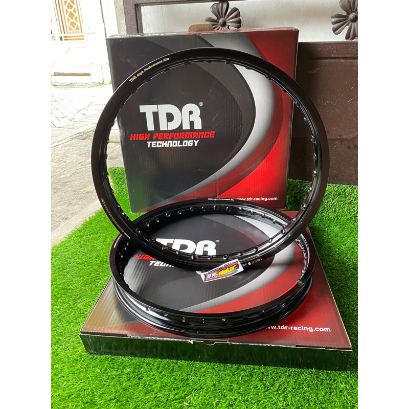 Velg TDR 160-185-215 ring 17 Velek jari-jari TDR hitam gilap titanium silver lingkaran velek