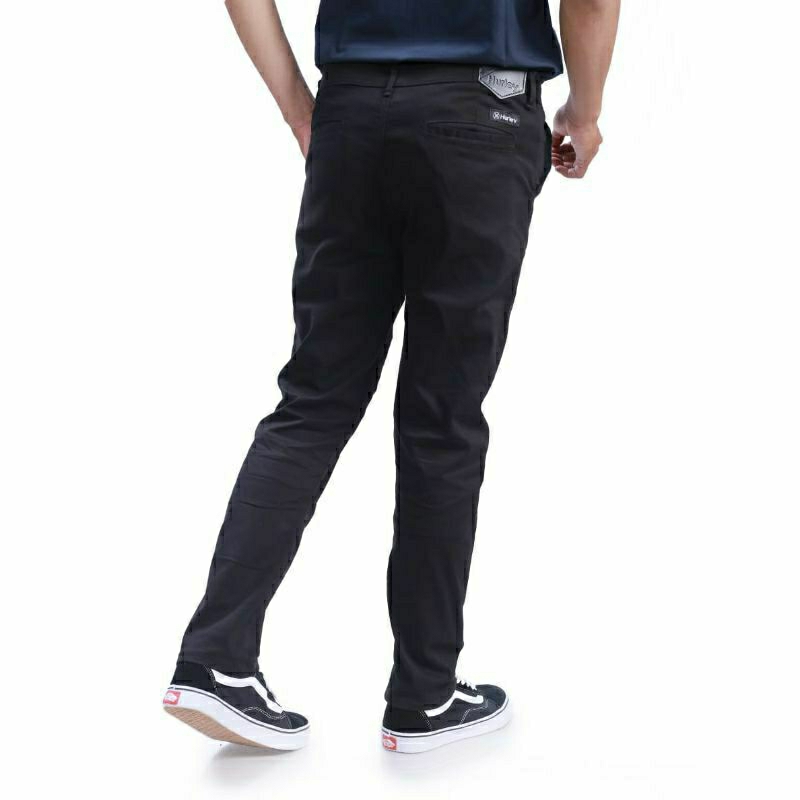 CELANA CHINO Panjang pria Slimfit KERJAHARIAN Santai Casual Formal Hitam Abu Cream Mocca Size 27-38