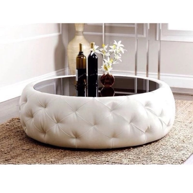 Meja Keen | Meja Bulat Kaca Minimalis