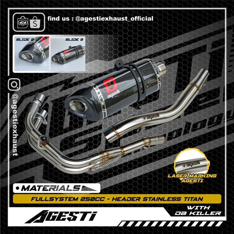 KNALPOT R25, KNALPOT CBR250RR, KNALPOT CB150R, KNALPOT R15V3/4, KNALPOT NINJA FI, KNALPOT NEW NINJA,