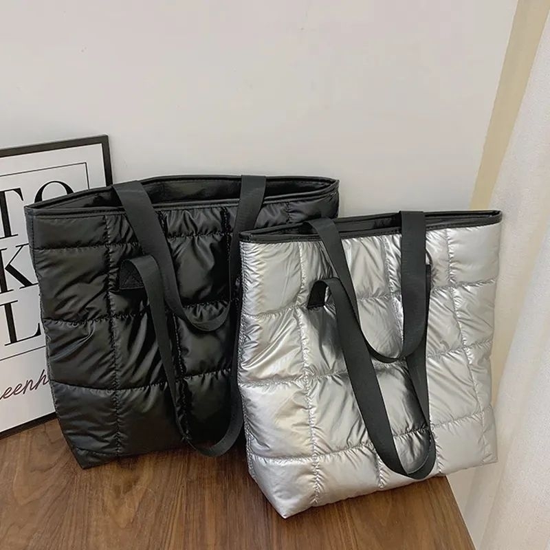 Puffy Bag KOJO / Tote Bag Resleting / Shoulder Bag Parasut Tote Bag Glossy Top Handle Hand Bag Bubble Import Tas Kuliah Tas Kerja