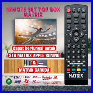 REMOT REMOTE SET TOP BOX DVB T2 MATRIX APPLE KUNING / MATRIX GARUDA
