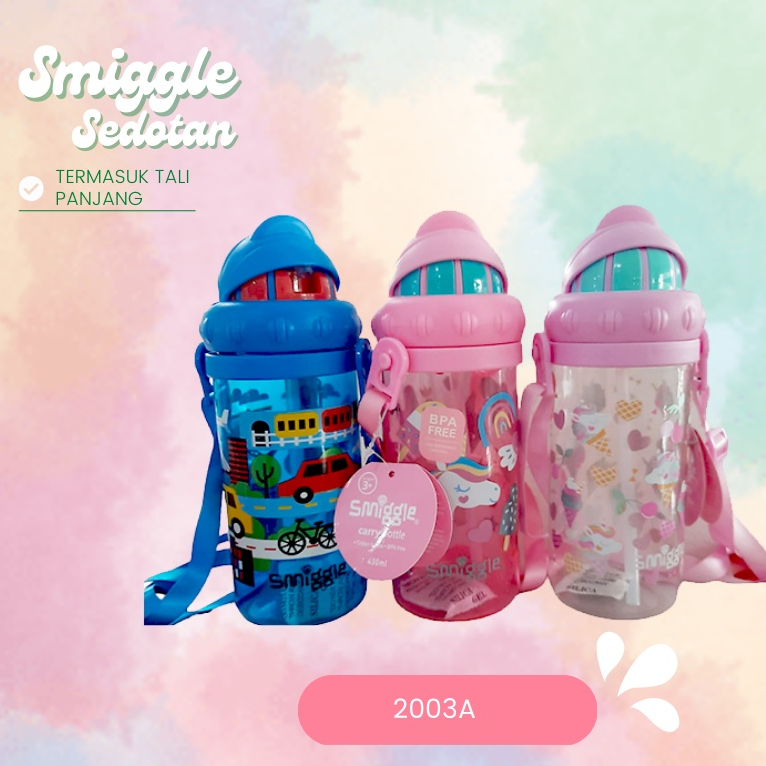 Smiggle Botol Minum Anak Sedotan