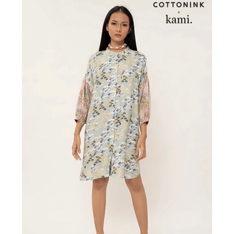 mint green kanagawa cottonink x kamiidea