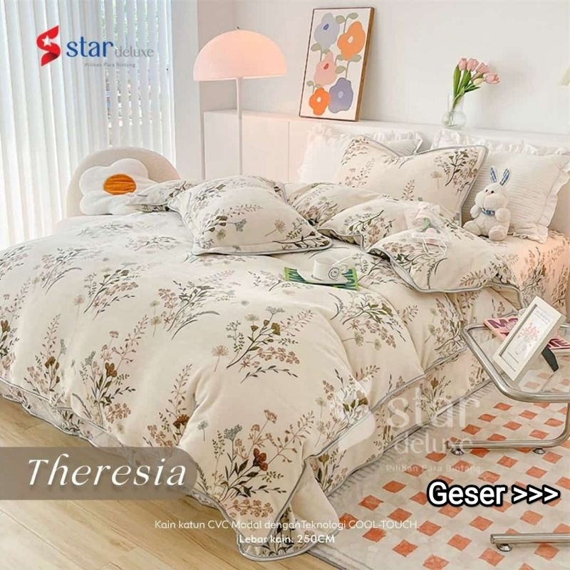 Sprei Katun Lokal Motif Theresia By Bahan Katun Star,Sprei Homemade/Sprei Custom/Seprai Aesthetic/Se