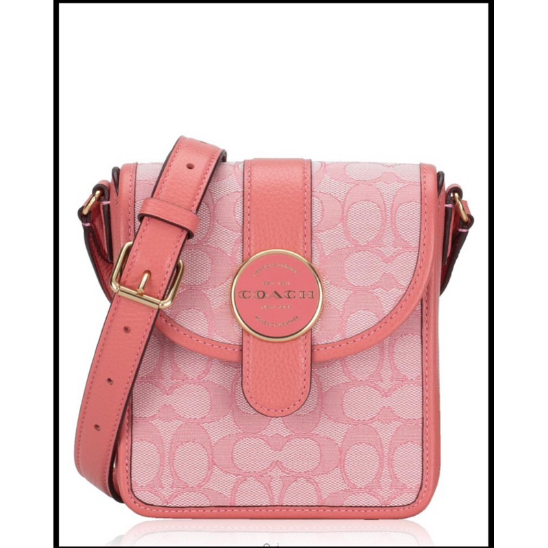 coach signature lonnie north south crossbody bag taffy autentic/original 100%