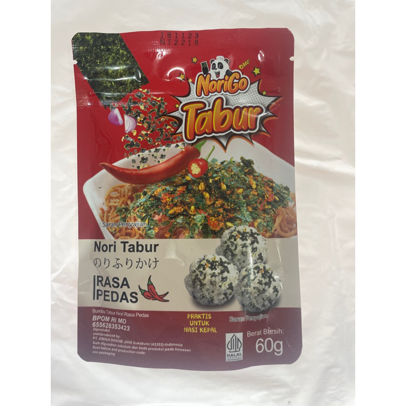 

Nori Tabur rasa pedas 60gr