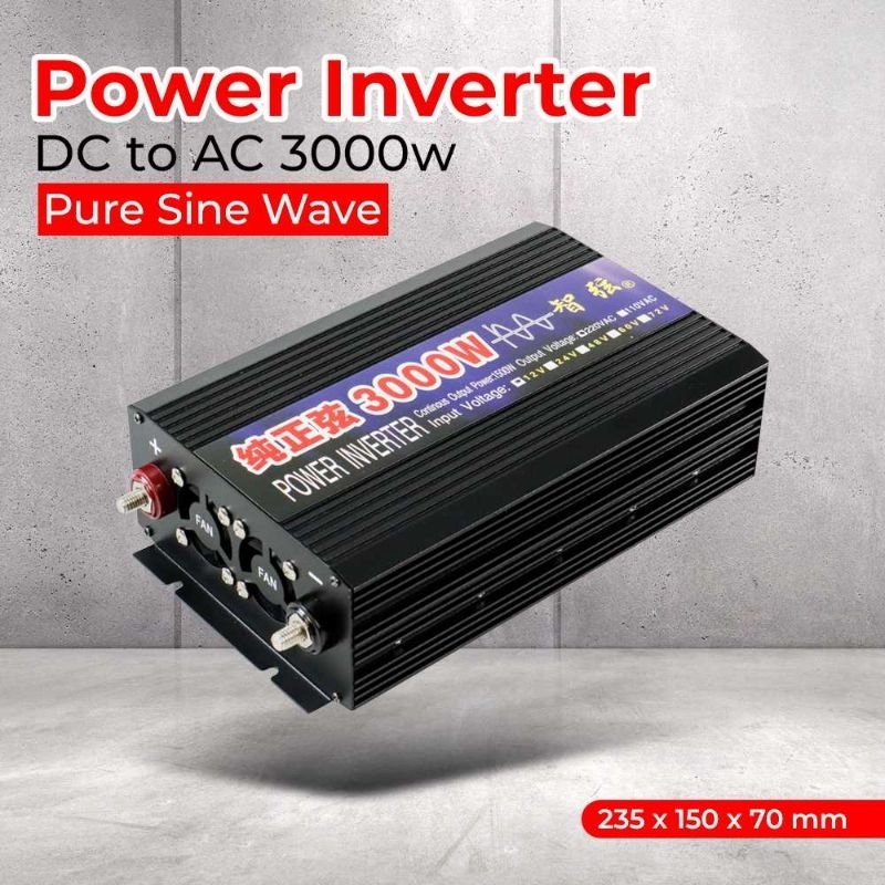 SUNYIMA Pure Sine Wave Car Power Inverter DC to AC 3000 W - SY3000