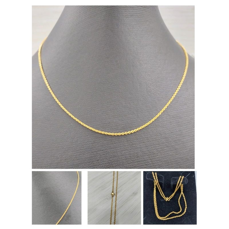 kalung RANTAI NORI emas 24/emas murni 5GRAM