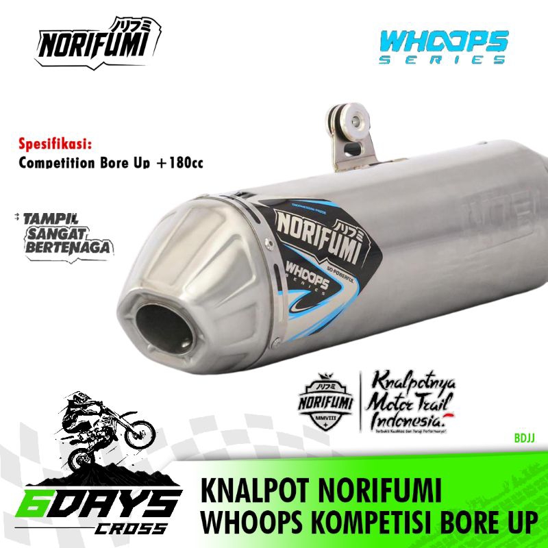 Knalpot NORIFUMI WHOOPS Kompetisi Bore Up KLX