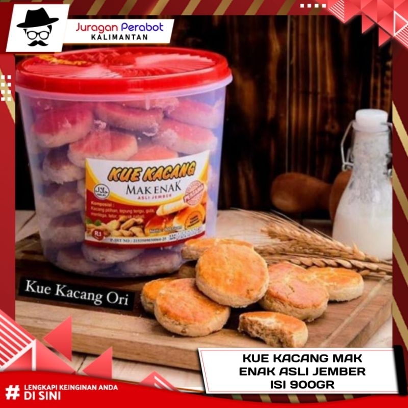 

Kue Kacang Mak Enak Original 900gr / Kue Kacang Asli Jember / Mak Enak Kue Kacang Toples 900gr